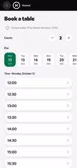 Booking a table on the phone
